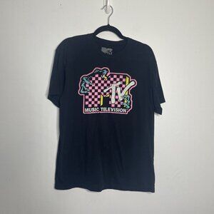 MTV Black and Pink Short Sleeve Tee